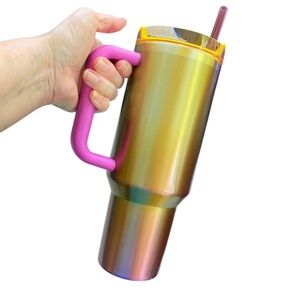 STARBUCKS Stanley 2024 40oz Quencher Summer Gradient Tumbler With Straw